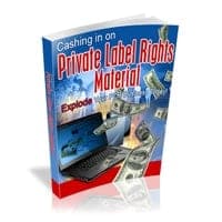 Cashing em em material de direitos de etiqueta privada