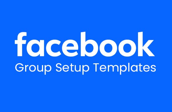 Modelos de configuração de grupo do Facebook