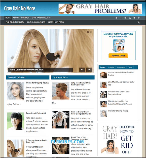 Website WP Gray Hair No More