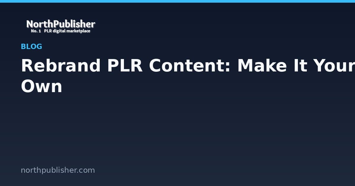 PLR é matéria-prima, não um produto acabado