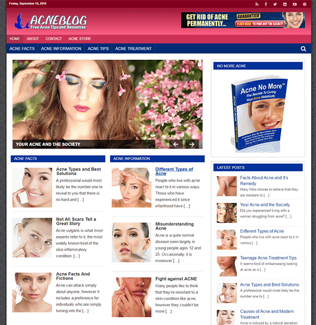 Blog Acne PLR