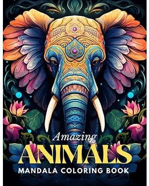 Incrível Animais Mandala Colorindo Livro