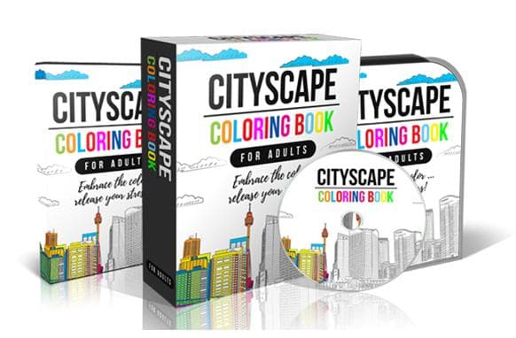 Livro de colorir Cityscape para adultos