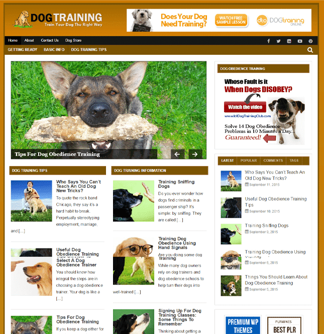 Blog de PLR para Treinamento de Cães