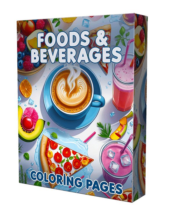 Alimentos e Bebidas Páginas de Coloração