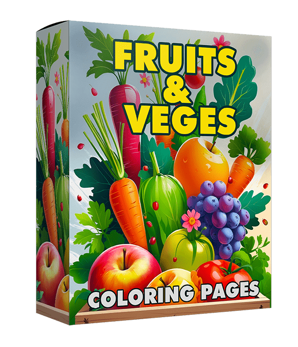 Desenhos para colorir frutas e vegetais (impriváveis)