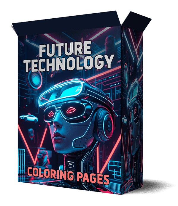 Futuro Tecnologia Desenhos para colorir para crianças