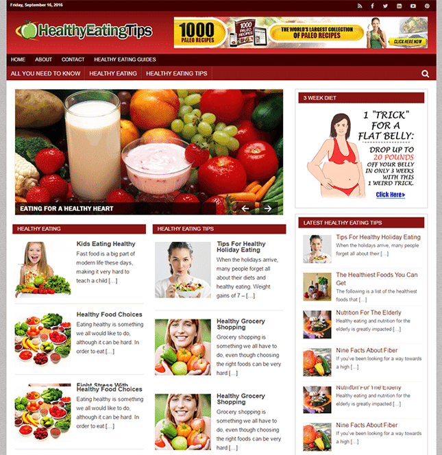 Alimentação Saudável PLR Blog