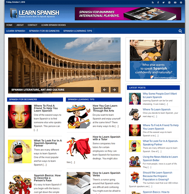 Blog PLR para Aprender Espanhol