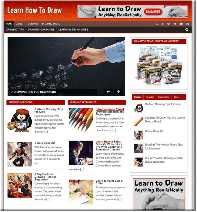 Aprenda a desenhar o site PLR