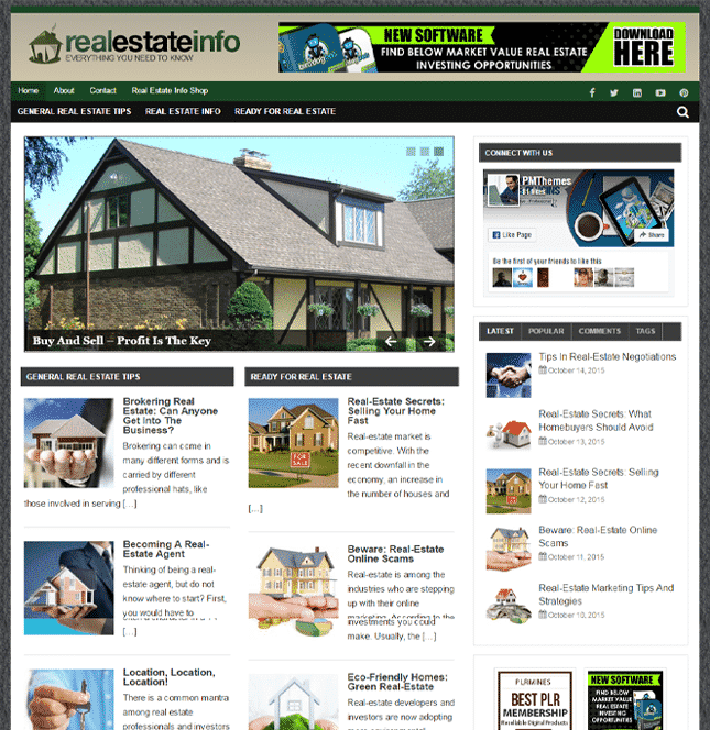 Real Estate PLR Blog