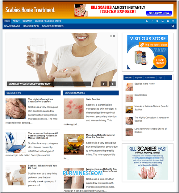 Site WordPress para Tratamento de Escabiose