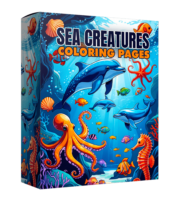 Páginas para colorir de criaturas do mar para crianças