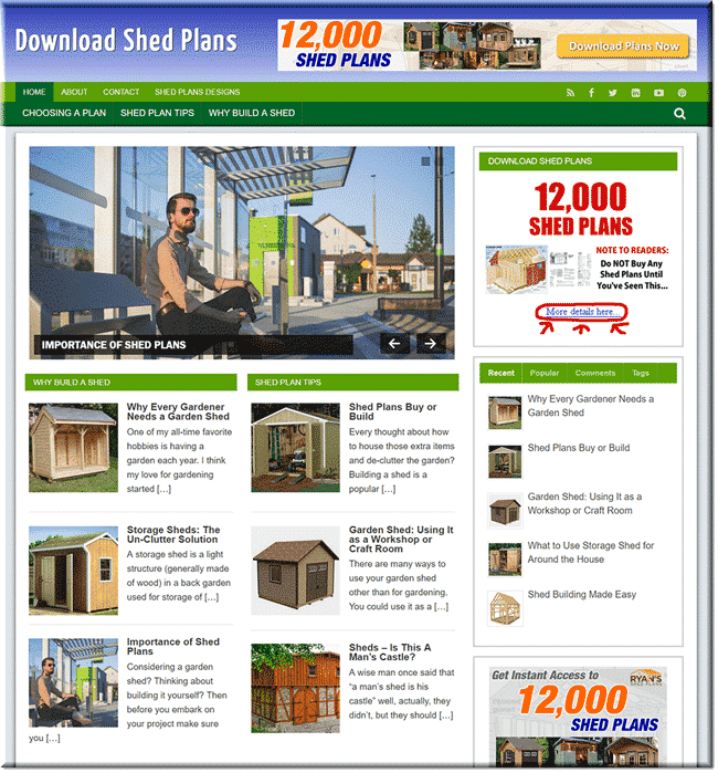 Shed Planos Prontos Feitos WP Site