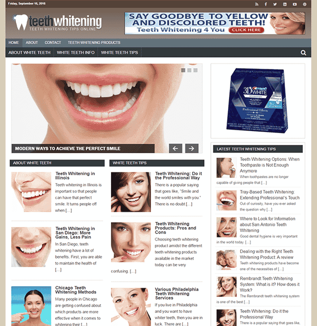 Blog PLR de Clareamento Dentário