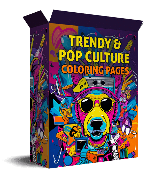Páginas de coloração da cultura pop e da moda