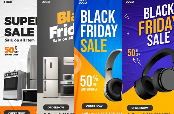 Modelos de anúncios verticais Super Sale