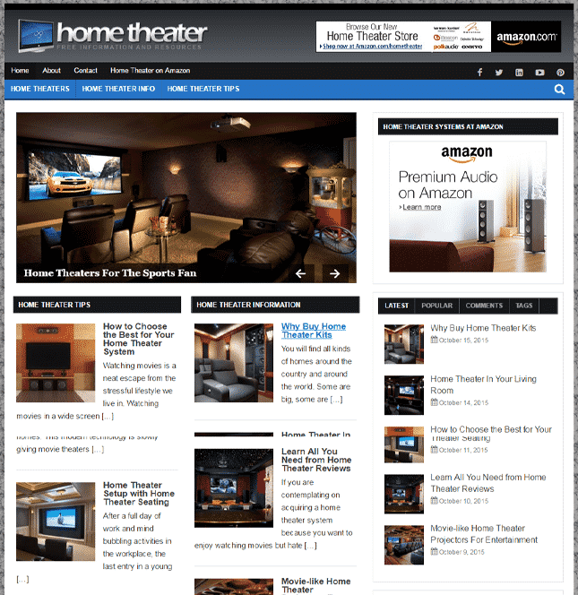 Home Theater PLR Blog